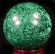 Gorgeous Polished Malachite Sphere - Congo #39397-1